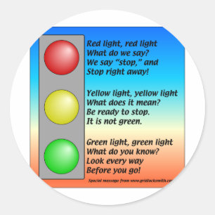R-Y-G-lichten Ronde Sticker