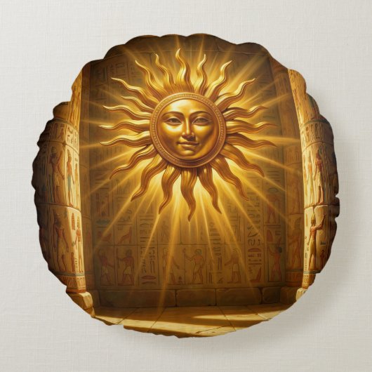 Ra – Ägyptischer Sonnengott´1 Rond Kussen (Voorkant)