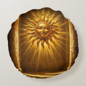 Ra – Ägyptischer Sonnengott´1 Rond Kussen (Achterkant)