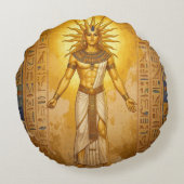 Ra – Ägyptischer Sonnengott´2 Rond Kussen (Achterkant)