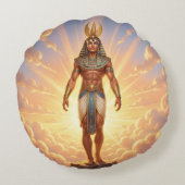 Ra – Ägyptischer Sonnengott´4 Rond Kussen (Achterkant)
