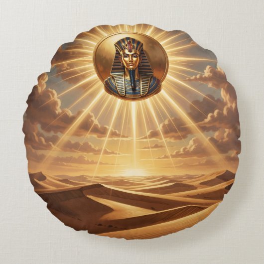 Ra – Ägyptischer Sonnengott´5 Rond Kussen (Voorkant)