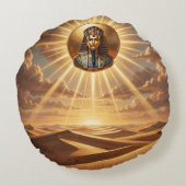 Ra – Ägyptischer Sonnengott´5 Rond Kussen (Achterkant)