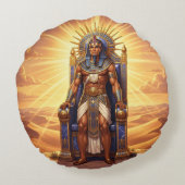 Ra – Ägyptischer Sonnengott Rond Kussen (Achterkant)