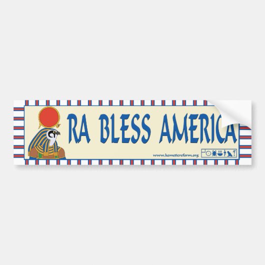 Ra Bless America bumpersticker (Voorkant)