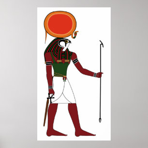 Ra de oude Egyptische god van de zon en koningen Poster