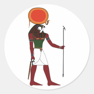 Ra de oude Egyptische god van de zon en koningen Ronde Sticker