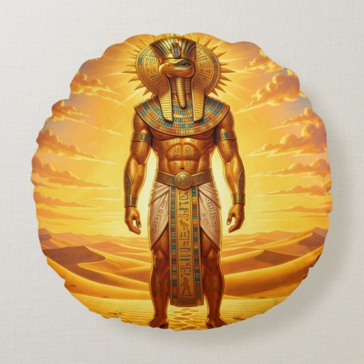 Ra – Egyptian Sun God´1 Rond Kussen (Voorkant)