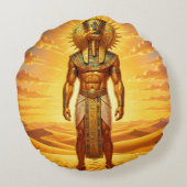 Ra – Egyptian Sun God´1 Rond Kussen (Achterkant)