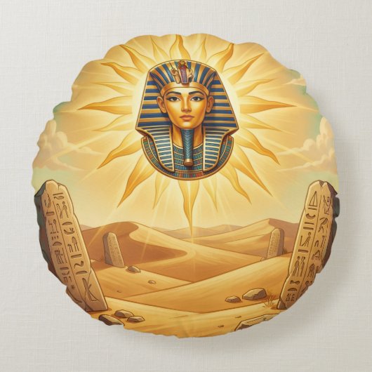 Ra – Egyptian Sun God´2 Rond Kussen (Voorkant)