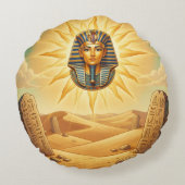 Ra – Egyptian Sun God´2 Rond Kussen (Achterkant)