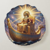 Ra – Egyptian Sun God´5 Rond Kussen (Achterkant)