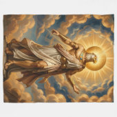 Ra – Egyptian Sun God Fleece Deken (Voorkant (Horizontaal))