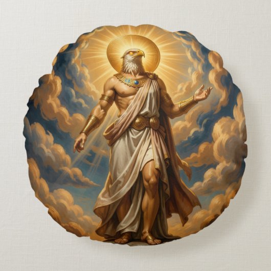 Ra – Egyptian Sun God Rond Kussen (Voorkant)