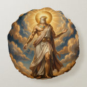 Ra – Egyptian Sun God Rond Kussen (Achterkant)