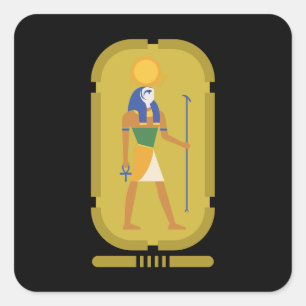 Ra God van de Sun Square Sticker