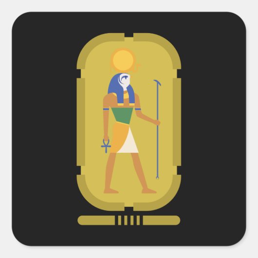 Ra God van de Sun Square Sticker (Voorkant)