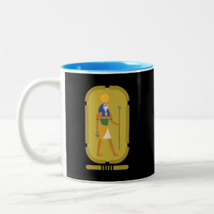 Ra God van de zon Tweekleurige Koffiemok