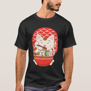 Ra Kawaii anime kat eten noedels T-shirt