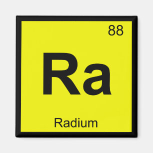 Ra - Periodiek tabelsymbool voor Radieke Chemie Magneet