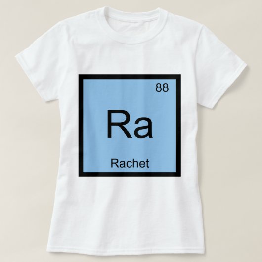 Ra - Rachet Scheikundig Elementsymbool Vaktaal T-S T-shirt (Design voorkant)