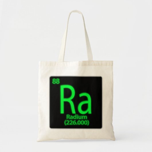 Ra Radium gloeit in het donker. Radium werd gebrui Tote Bag (Voorkant)
