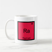 Ra - Raphael Grappig Chemie Element Symbool T-Shir Koffiemok (Links)