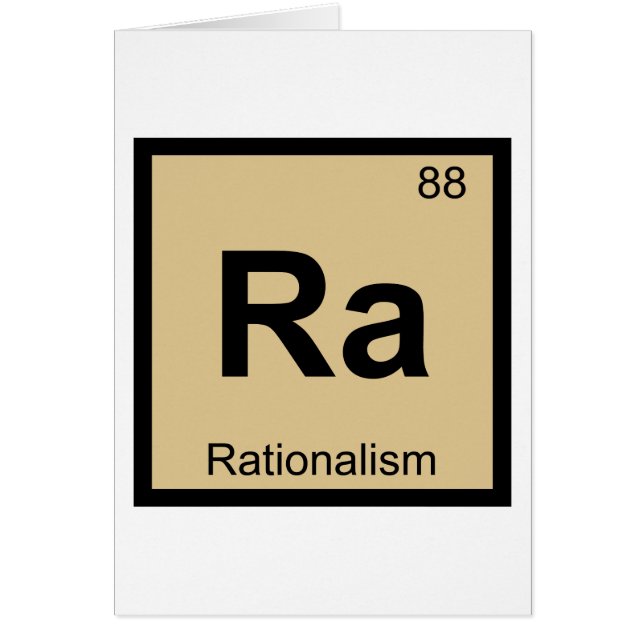 Ra - Rationalisme Filosofie Chemie Symbool (Voorkant)