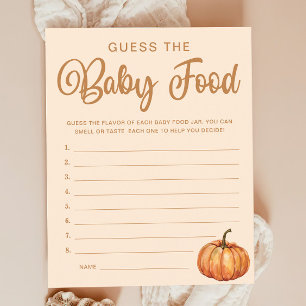 Raad Baby Food Herfst Pompoen Baby shower spel