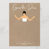 Raad dat de bruid een kledingkaart is kaart (Voorkant)