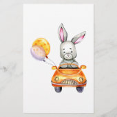 Raad dat lied baby konijn baby shower spel (Achterkant)