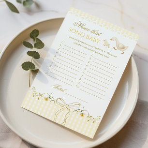 Raad Dat Liedje Baby Dwaze Gans Baby shower spel