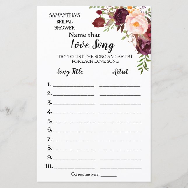 Raad dat liedje bruidsborrel engels spaans spel (Voorkant)