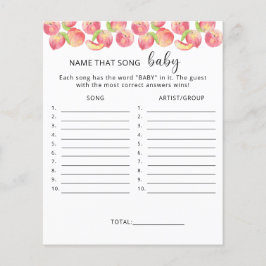Raad dat liedje \ Perzik babyshower spel