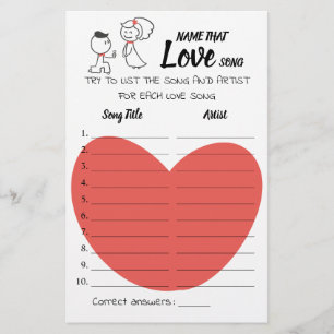 Raad dat liefdeslied Bruidspaar spelkaart Flyer