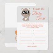 Raad de Baby Food, Baby shower, Cat Game Kaart (Voorkant / Achterkant)