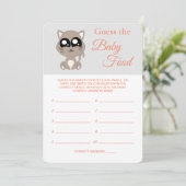 Raad de Baby Food, Baby shower, Cat Game Kaart (Staand voorkant)