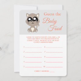 Raad de Baby Food, Baby shower, Cat Game Kaart