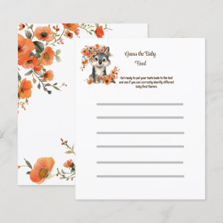 Raad de Baby Food - Baby shower Game