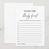 Raad de Baby Food Baby shower Game Kaart (Voorkant / Achterkant)