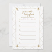 Raad de Baby Food Bee Baby shower Games Kaarten (Voorkant)