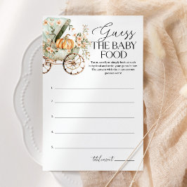 Raad de Baby Food Herfst pompoen Baby shower spel