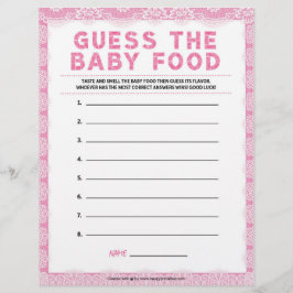 Raad de Babyvoeding [Luxe Kant [Roze]] Briefhoofd