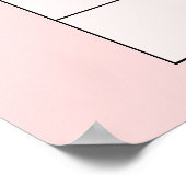 Raad de Bevallingsterminologie Kalender Roze Baby  Poster (Hoek)