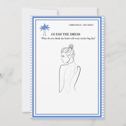 Raad de bruid jurk vrijgezellenfeest spel Kaart (Voorkant)