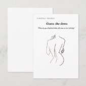Raad de bruid jurk vrijgezellenfeest spel kaart (Voorkant / Achterkant)