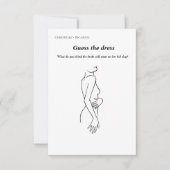 Raad de bruid jurk vrijgezellenfeest spel kaart (Voorkant)