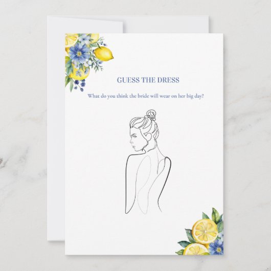 Raad de bruid jurk vrijgezellenfeest spel Kaart (Voorkant)