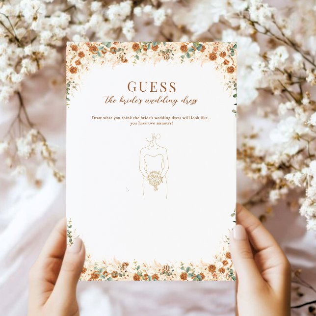 Raad de bruid's jurken spel | Boho Terracotta (Creator heeft geüpload)