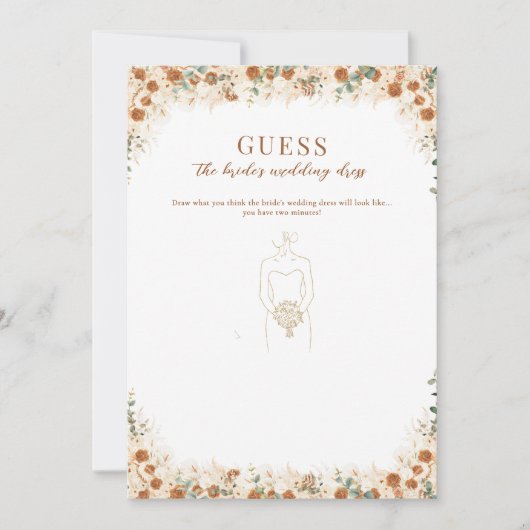 Raad de bruid's jurken spel | Boho Terracotta (Voorkant)